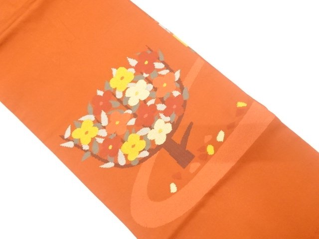JAPANESE KIMONO / NAGOYA OBI / WOVEN UME & TREE